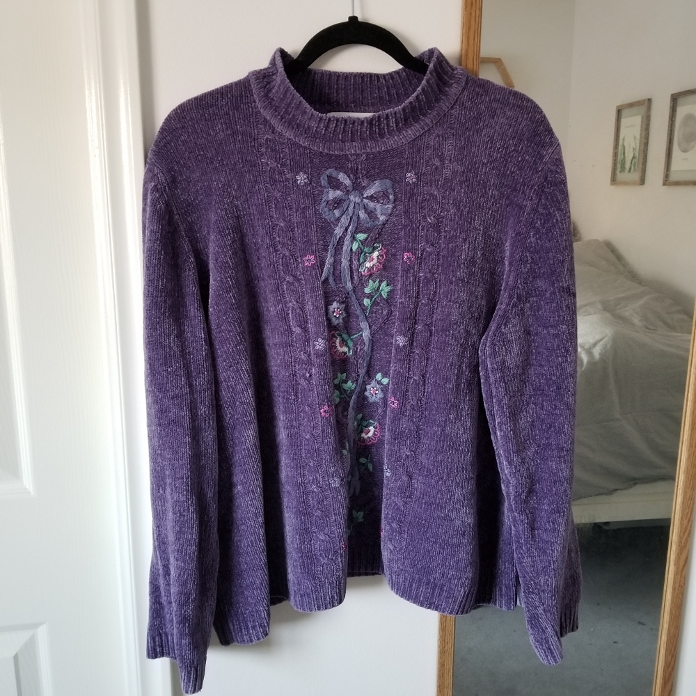 Vintage Chenille Mock Neck Sweater